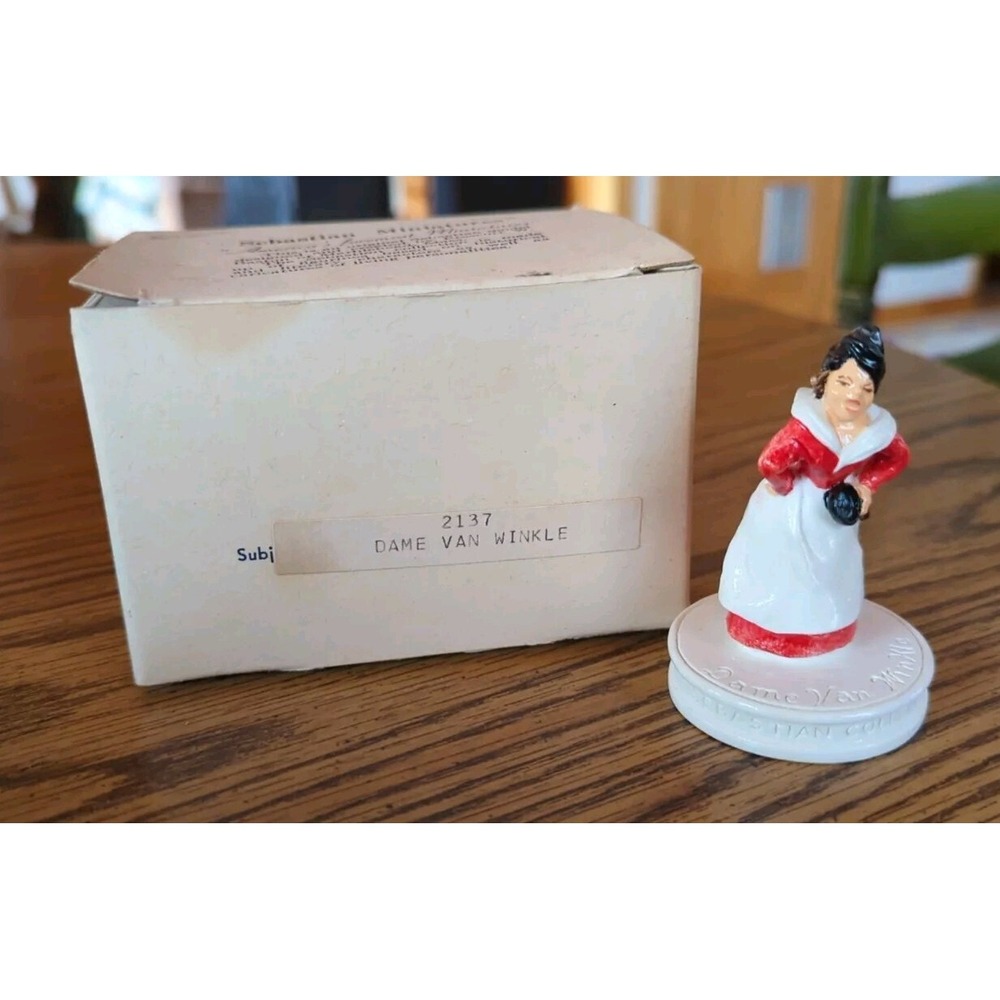 Vintage Sebastian Miniatures Figurine Original Box Dame Van Winkle 2137